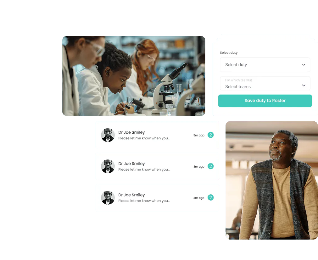 Care app - roster and team chat